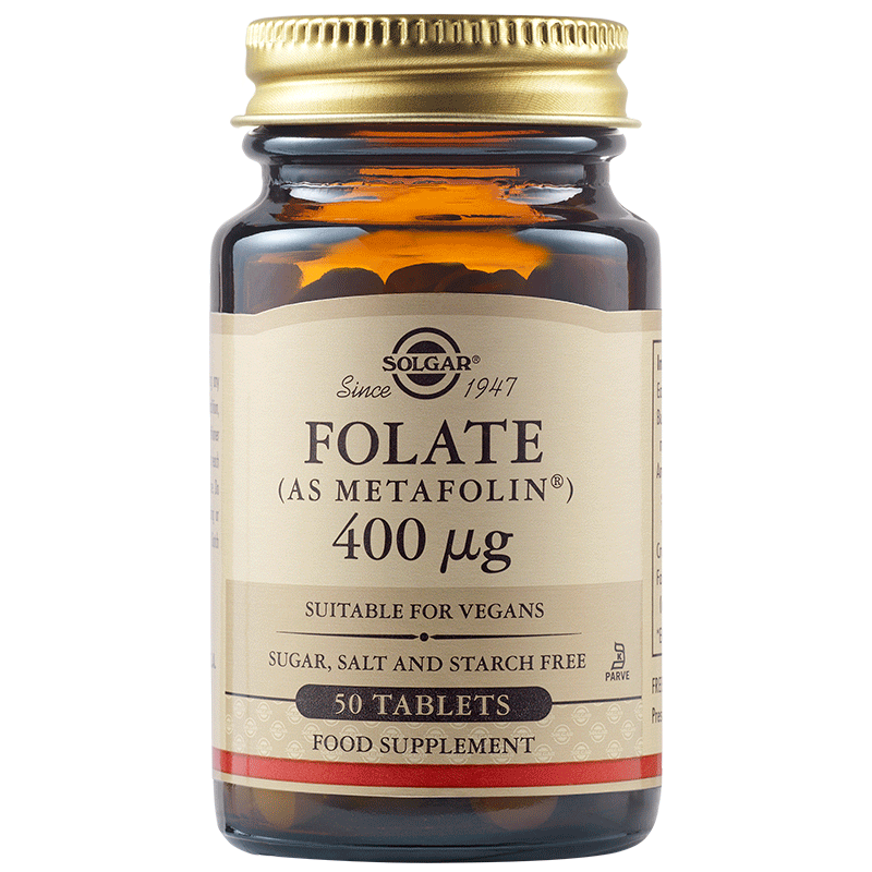 фолат 400mcg (metafolin), таблетки, 50 броя